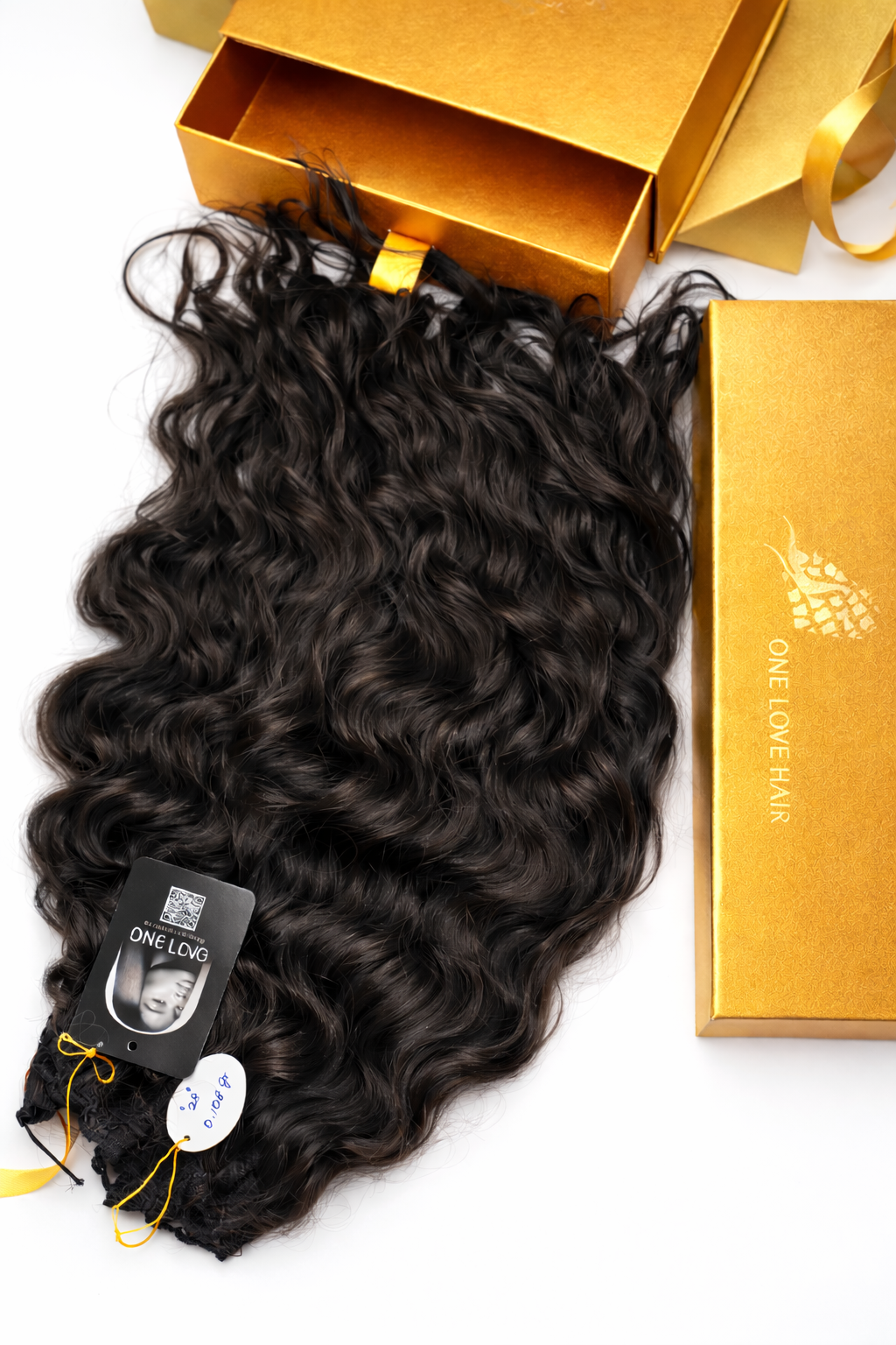 Unbehandelte indische Remy-Haarverlängerungen, gewellt – von einer einzelnen Spenderin