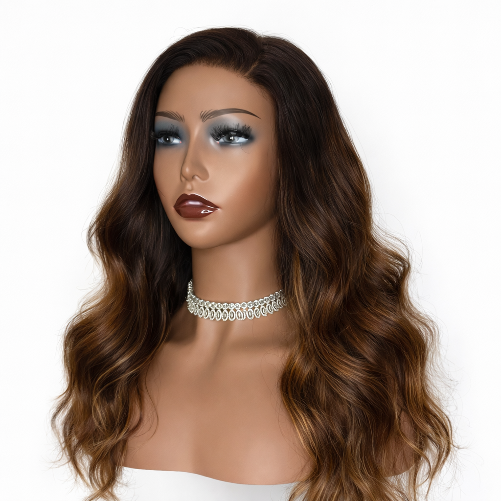 Luxuriöse braune Balayage-Perückenkollektion