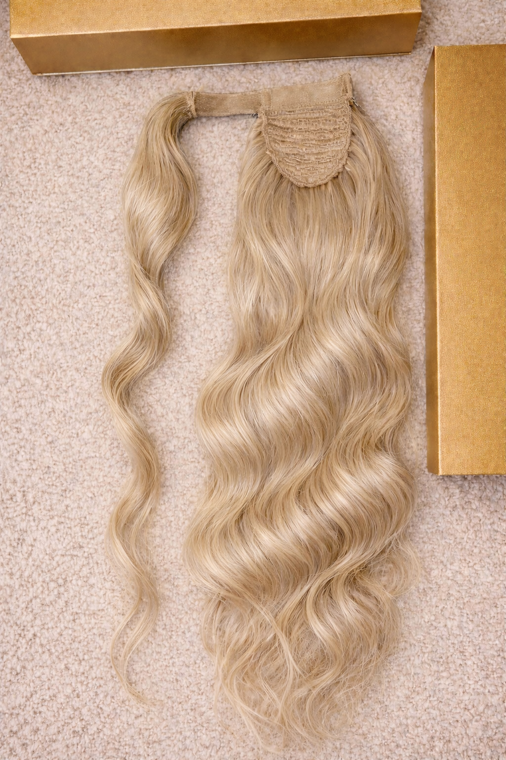 Hochwertige, gewellte Pferdeschwanzverlängerung • Mehrfarbig • Jetzt kaufen, später zahlen • Zahlung per Rechnung