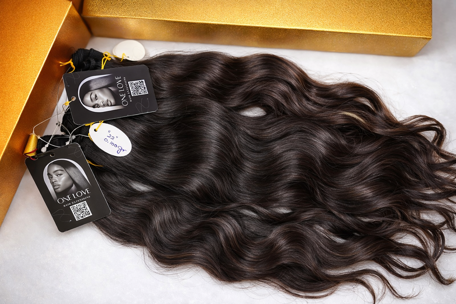 Unbehandelte indische Remy-Haarverlängerungen, gewellt – von einer einzelnen Spenderin