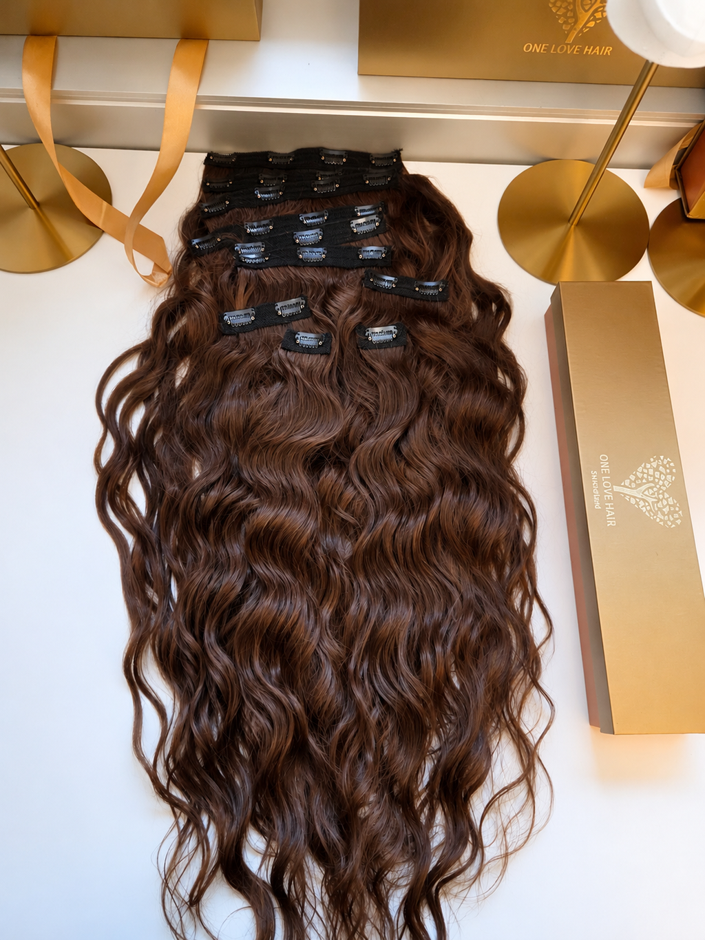 Premium Wavy Clip-In Hair Extensions 200 Grams 7 Sets  • Buy Now Pay Later