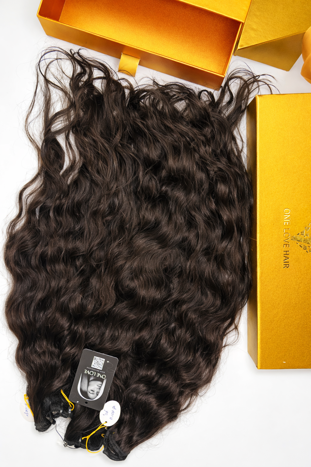 Unbehandelte indische Remy-Haarverlängerungen, gewellt – von einer einzelnen Spenderin