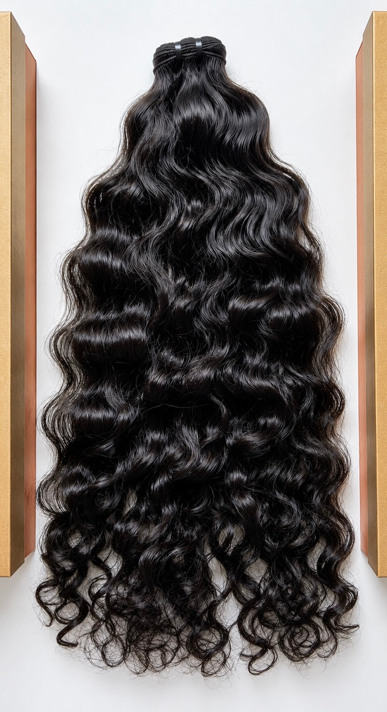 Extensions de cheveux indiens Remy naturels de qualité supérieure, bouclées • Achetez maintenant, payez plus tard