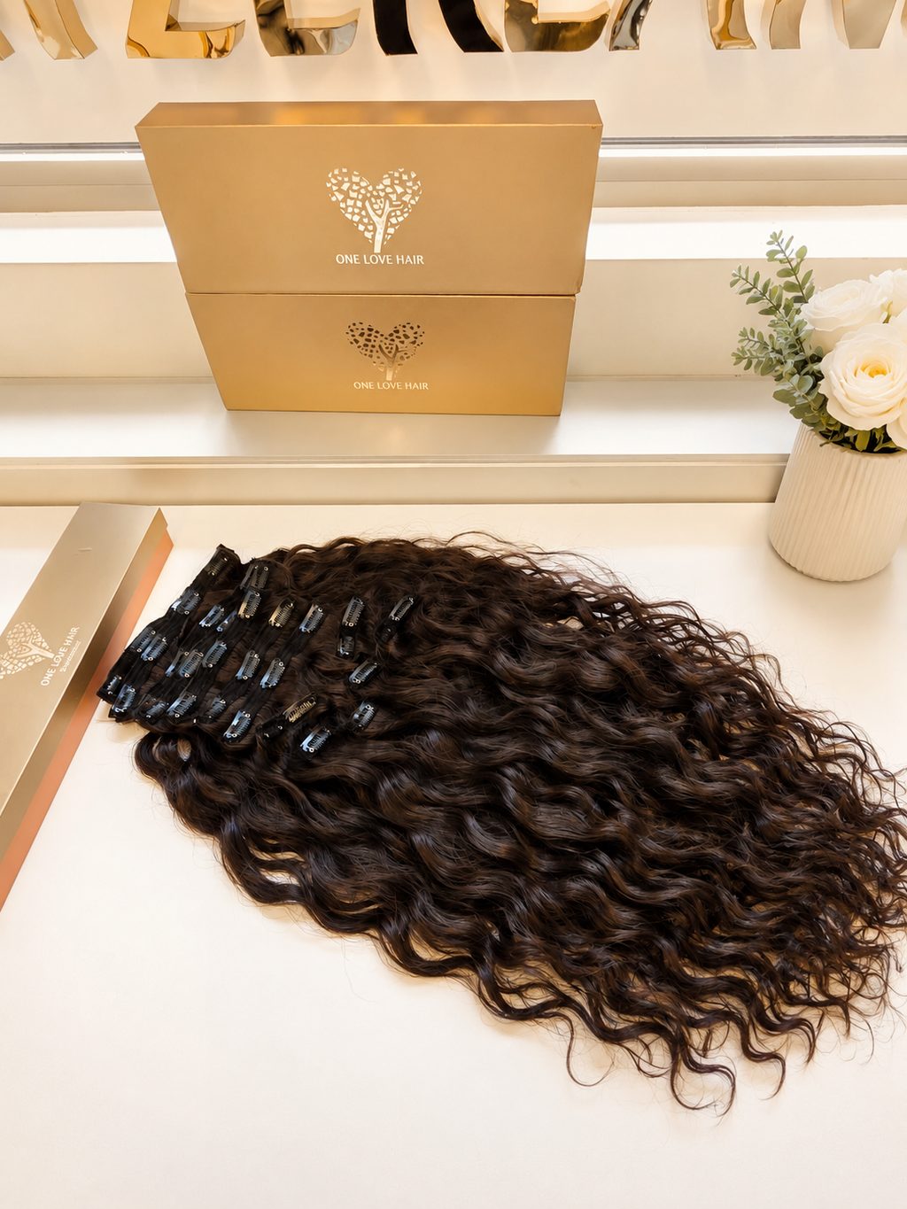 Premium Naturla  Curly Clip-In Hair Extensions 160 Grams 7 Sets • Buy Now Pay Later