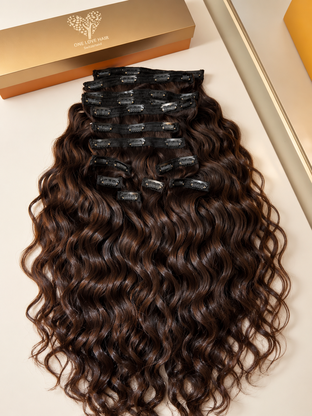 Premium Naturla  Curly Clip-In Hair Extensions 160 Grams 7 Sets • Buy Now Pay Later