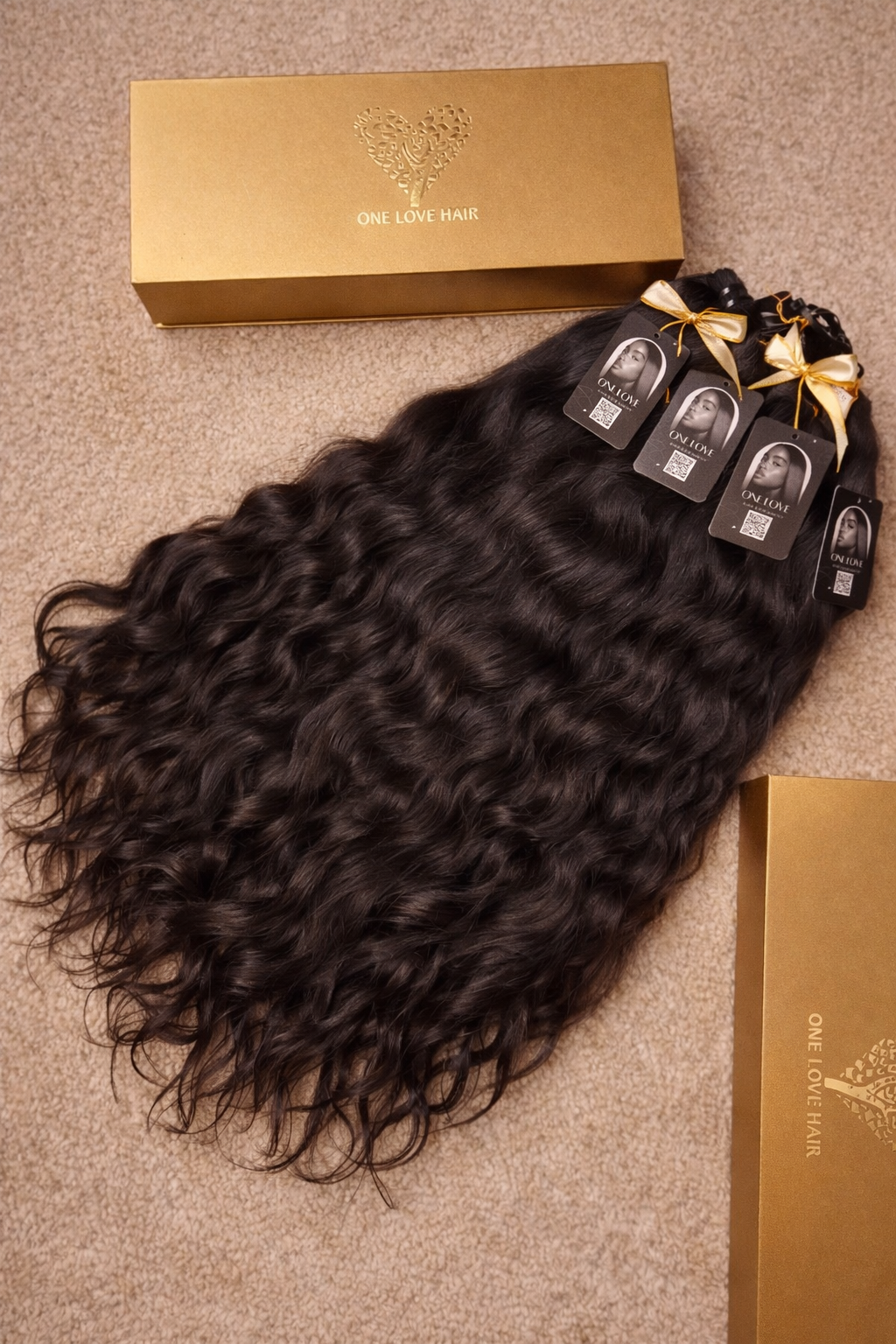 Unbehandelte indische Remy-Haarverlängerungen, gewellt – von einer einzelnen Spenderin