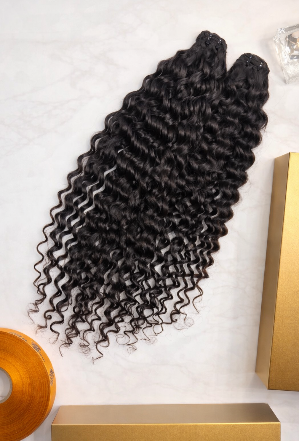 Silk Spiral Curly Raw Indian Remy Hair Extensions  • Buy Now Pay Later