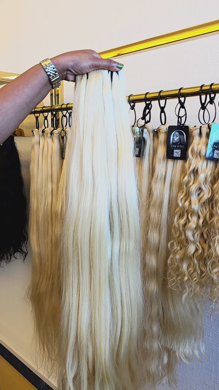 Premium Remy Blonde 613 Hair Extensions • Buy Now Pay Later